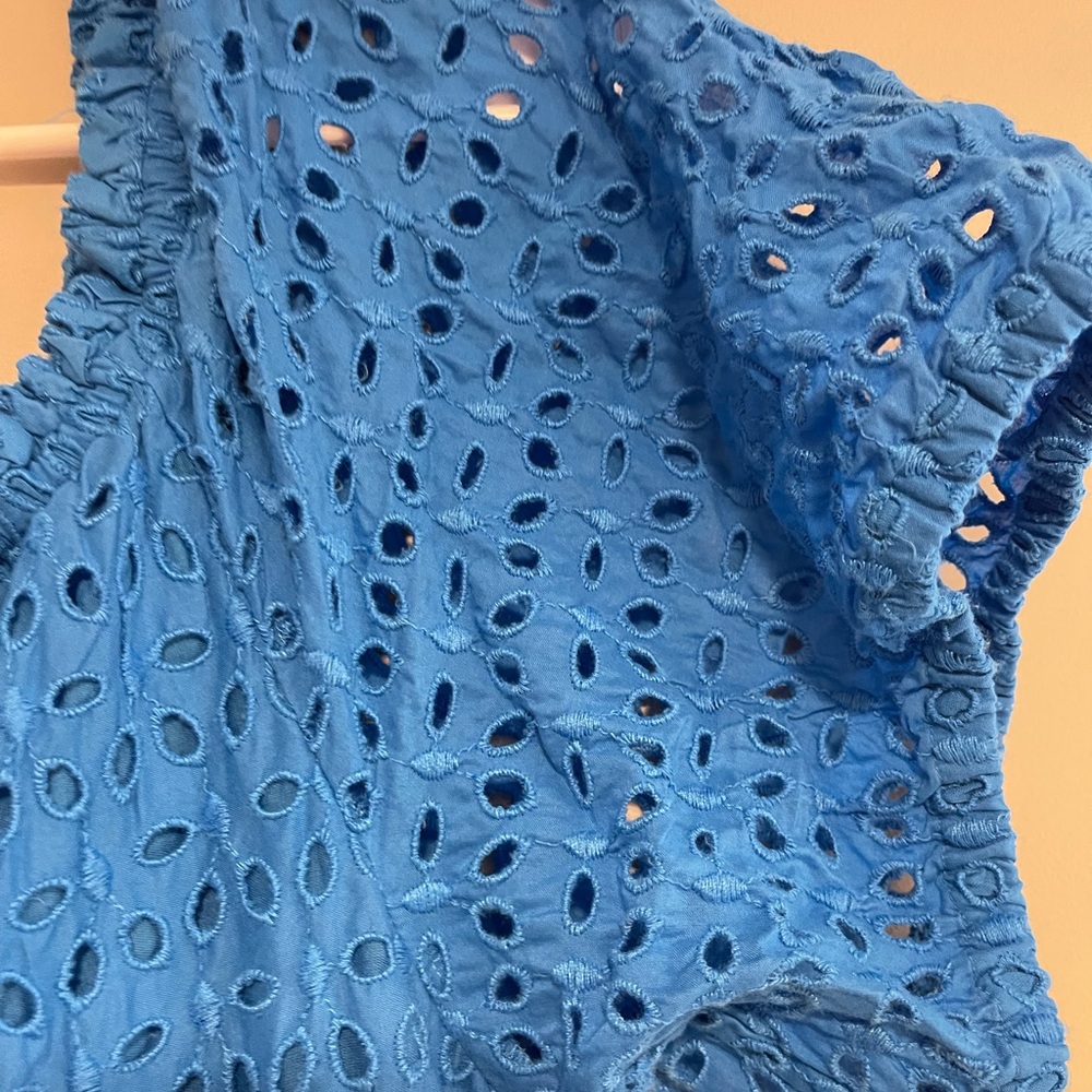 Lane Bryant Electric Blue Eyelet Tiered Dress-NWT Size 22 - Picture 5 of 6